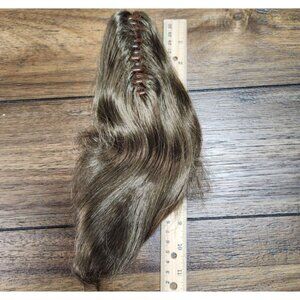 Clip on Hair Piece Dark Brown    A-4